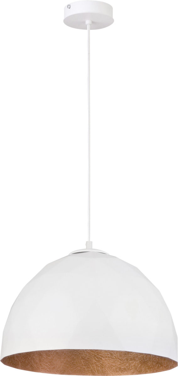 Lampa wisząca DIAMENT M biało-miedziana