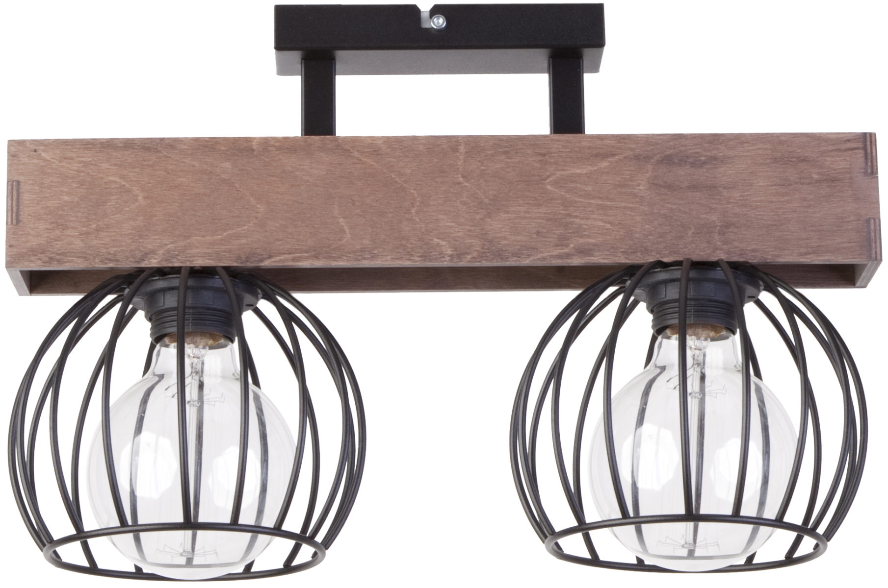 Lampa sufitowa/plafon MILAN 2 czarno-brązowy