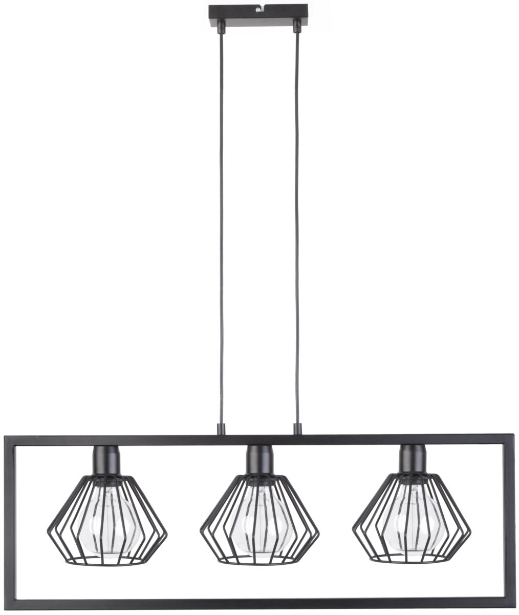 Lampa wisząca SAGA 3 czarna