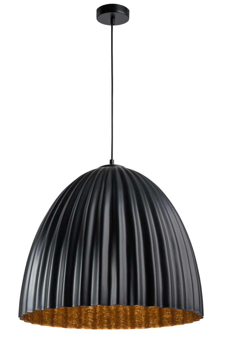 Lampa wisząca TELMA 70 czarno-miedziana ryflowana Lampa wisząca TELMA 70 czarno-miedziana ryflowana