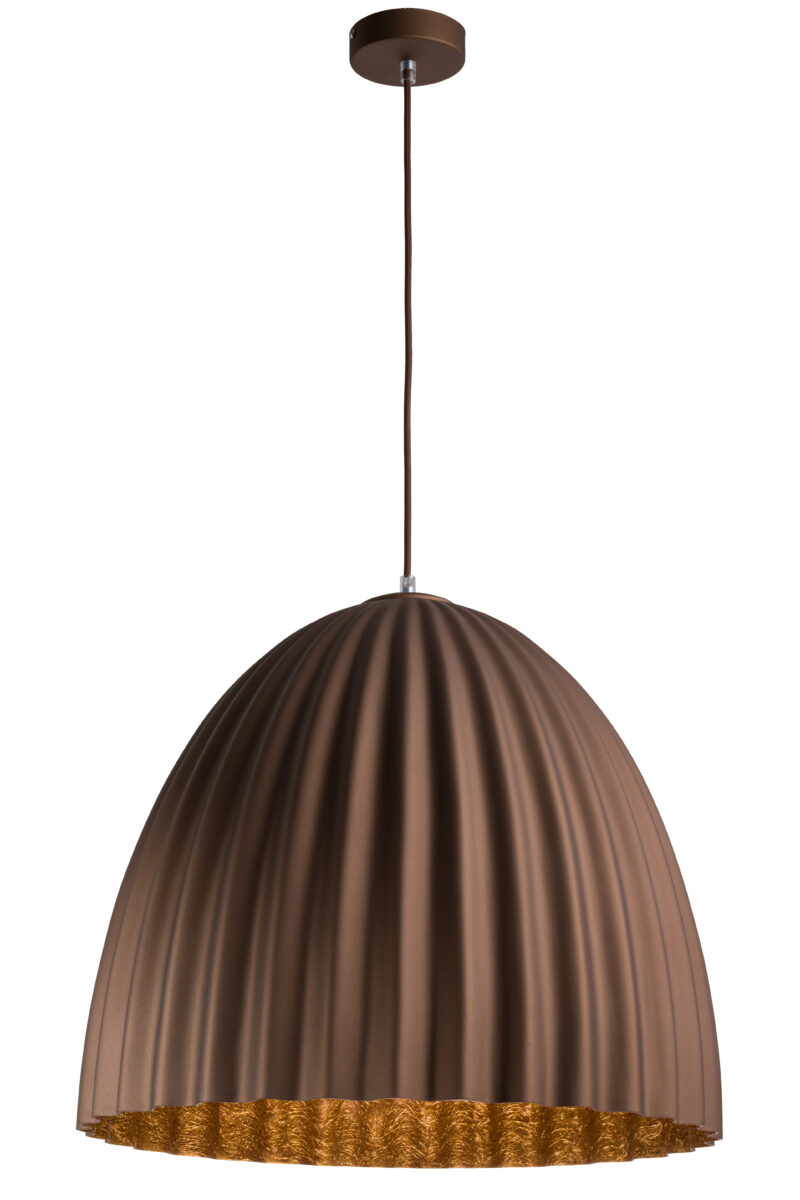 Lampa wisząca TELMA 70 miedziana ryflowana