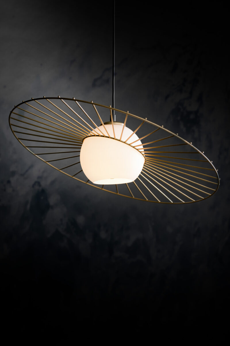 Lampa wisząca SOL 1 czarno-złota Lampa wisząca SOL 1 czarno-złota