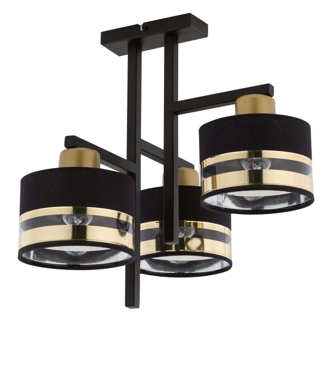 Lampa sufitowa PRO 3 czarno-złota