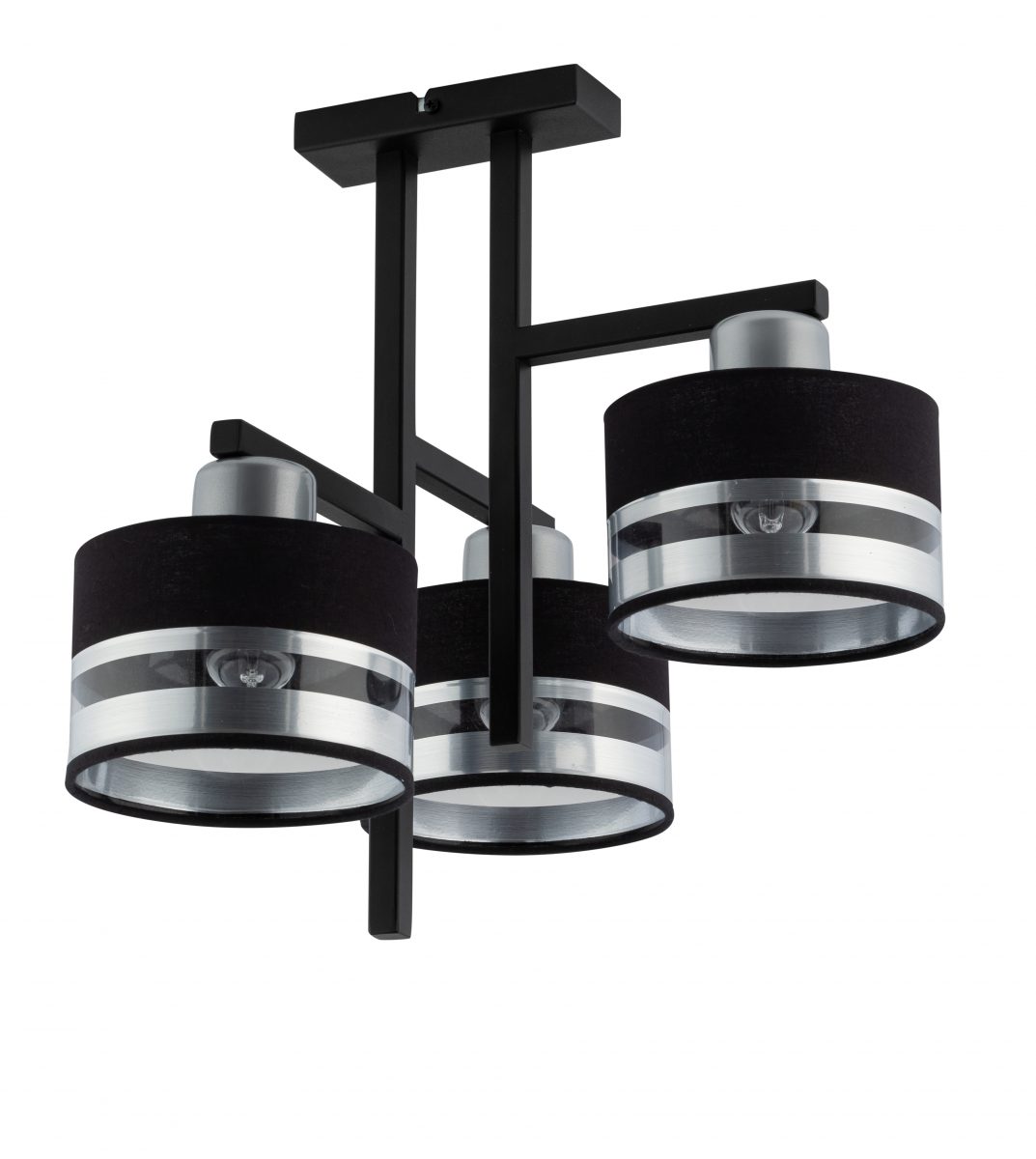 Lampa sufitowa PRO 3 czarno-srebrna