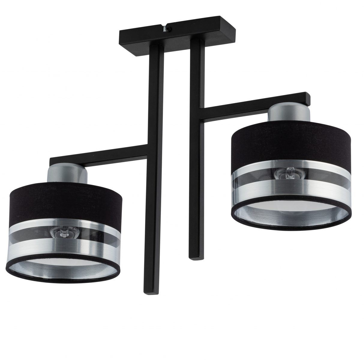 Lampa sufitowa/plafon PRO 2 czarno-srebrny Lampa sufitowa/plafon PRO 2 czarno-srebrny