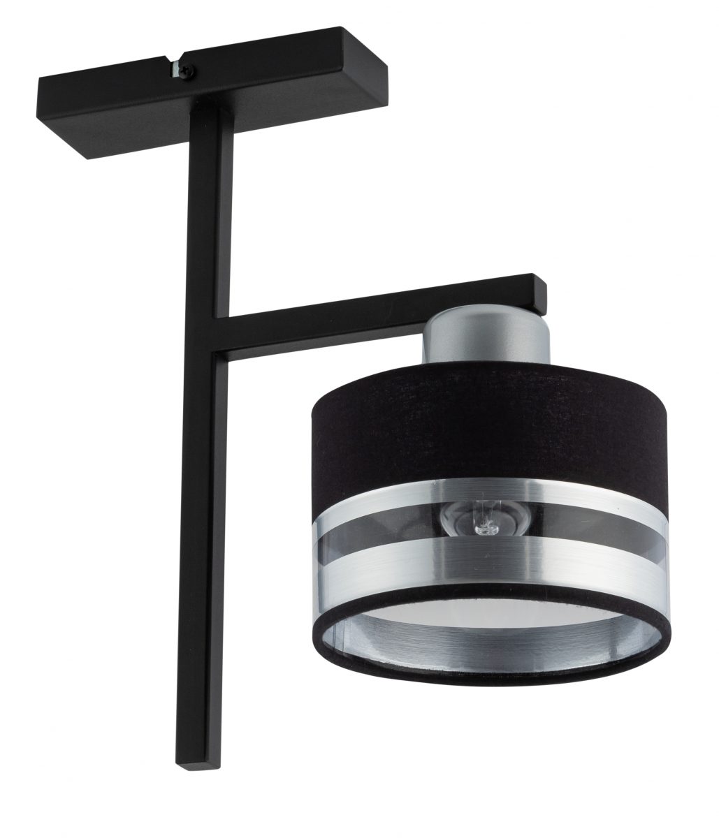 Lampa sufitowa/plafon PRO 1 czarno-srebrny Lampa sufitowa/plafon PRO 1 czarno-srebrny