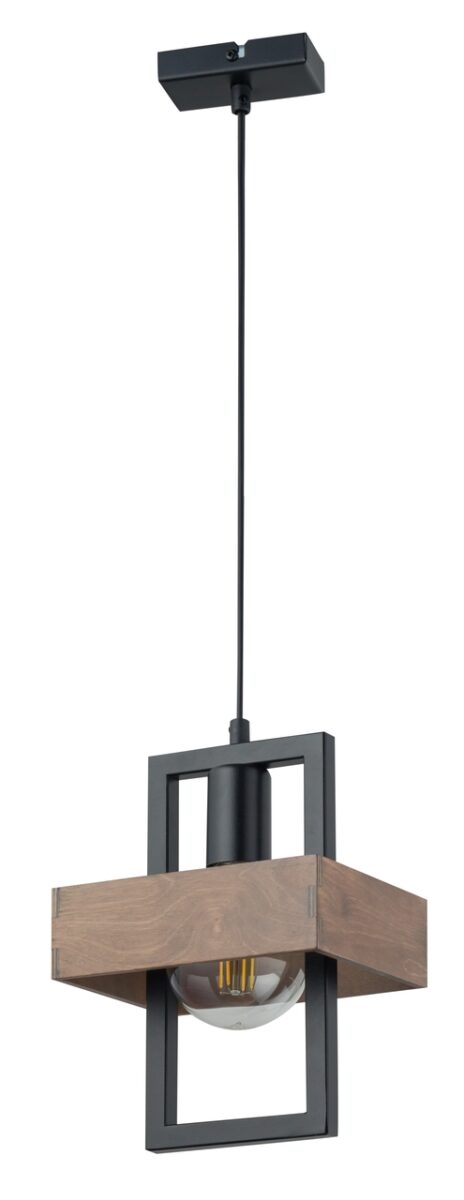 Lampa wisząca ROBIN 1 czarno-brązowa Lampa wisząca ROBIN 1 czarno-brązowa
