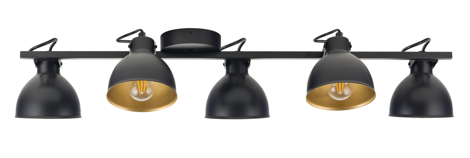Lampa sufitowa MARS 5 czarno-złota