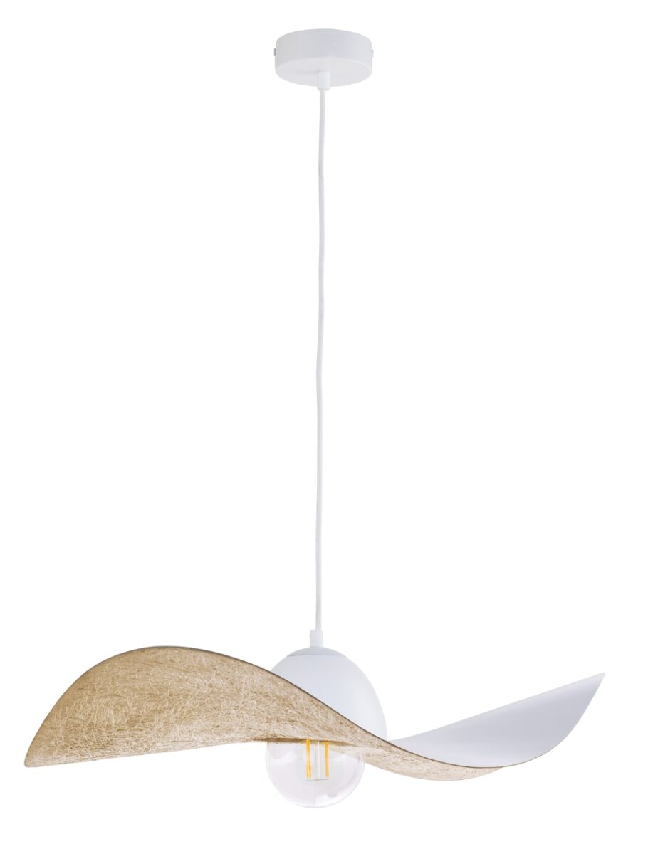 Lampa wisząca KAPELLO M biało-złota