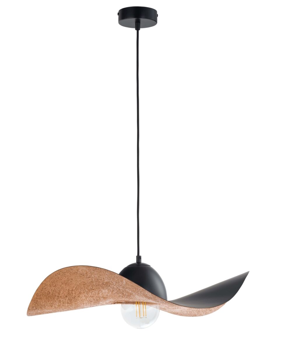 Lampa wisząca KAPELLO M ø55cm czarny/miedziany