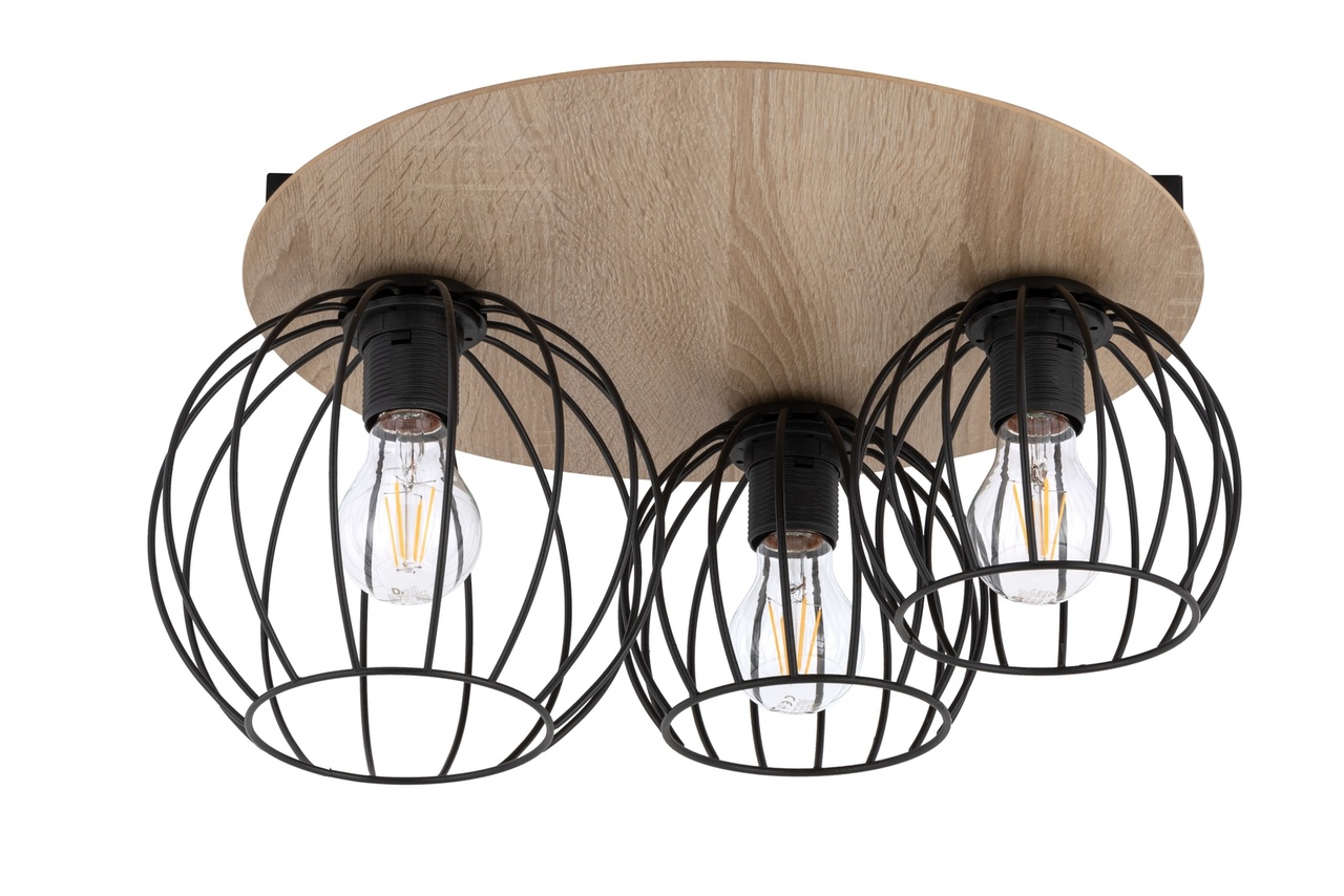 Lampa sufitowa/plafon CYBER 3 okrągły brązowo-czarny Lampa sufitowa/plafon CYBER 3 okrągły brązowo-czarny