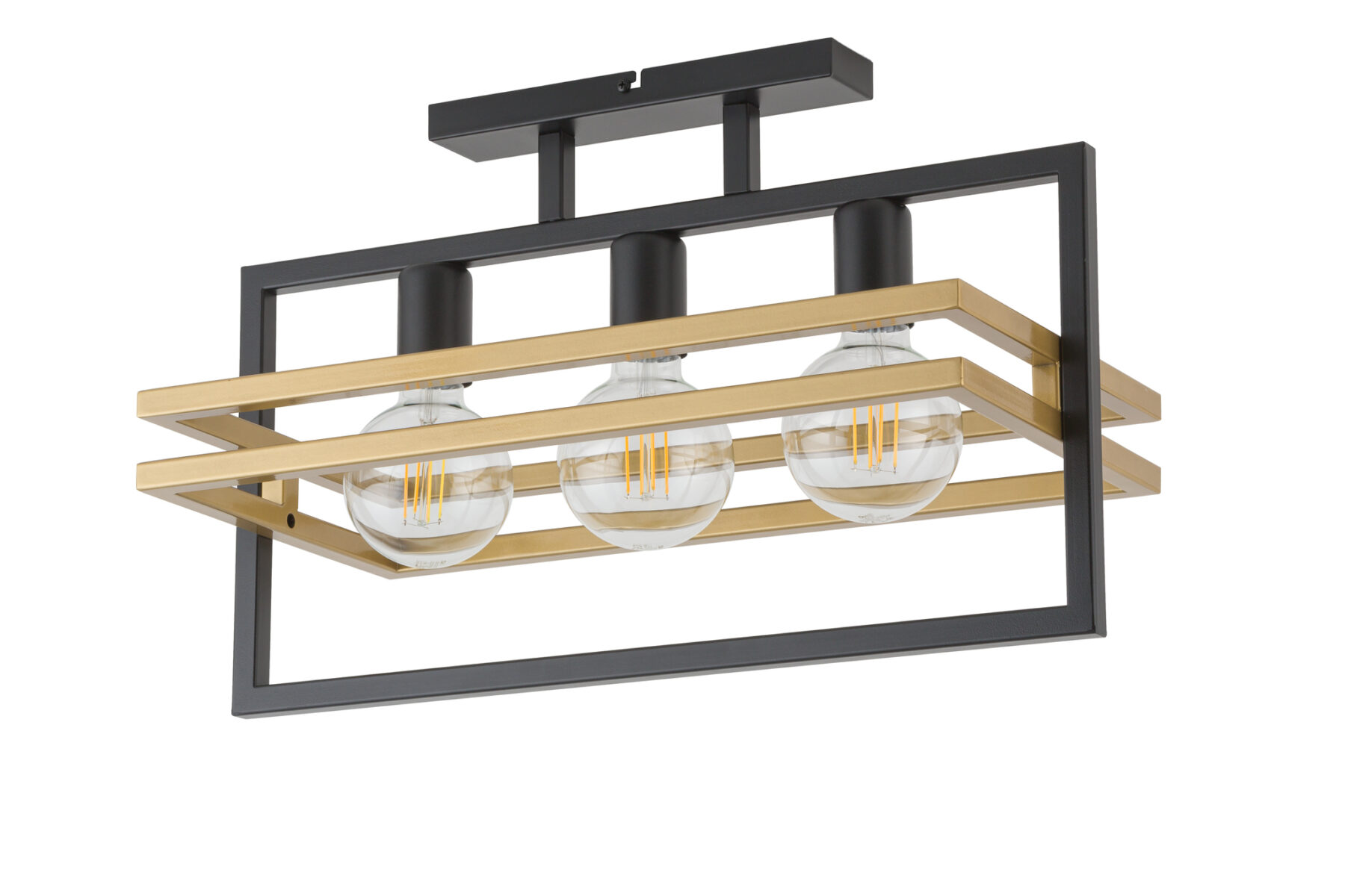 Lampa sufitowa/plafon MERCI 3 czarno-złoty