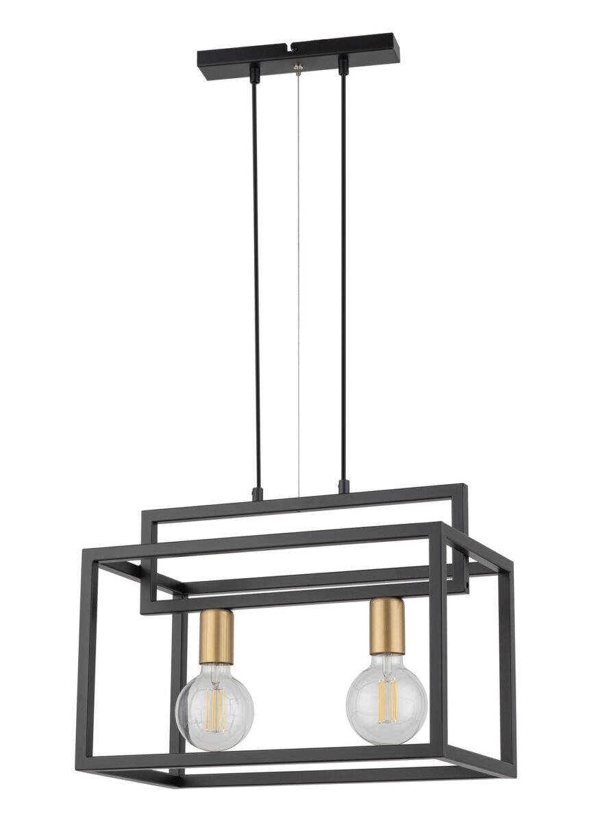 Lampa wisząca VIGO 2 czarno-złota Lampa wisząca VIGO 2 czarno-złota