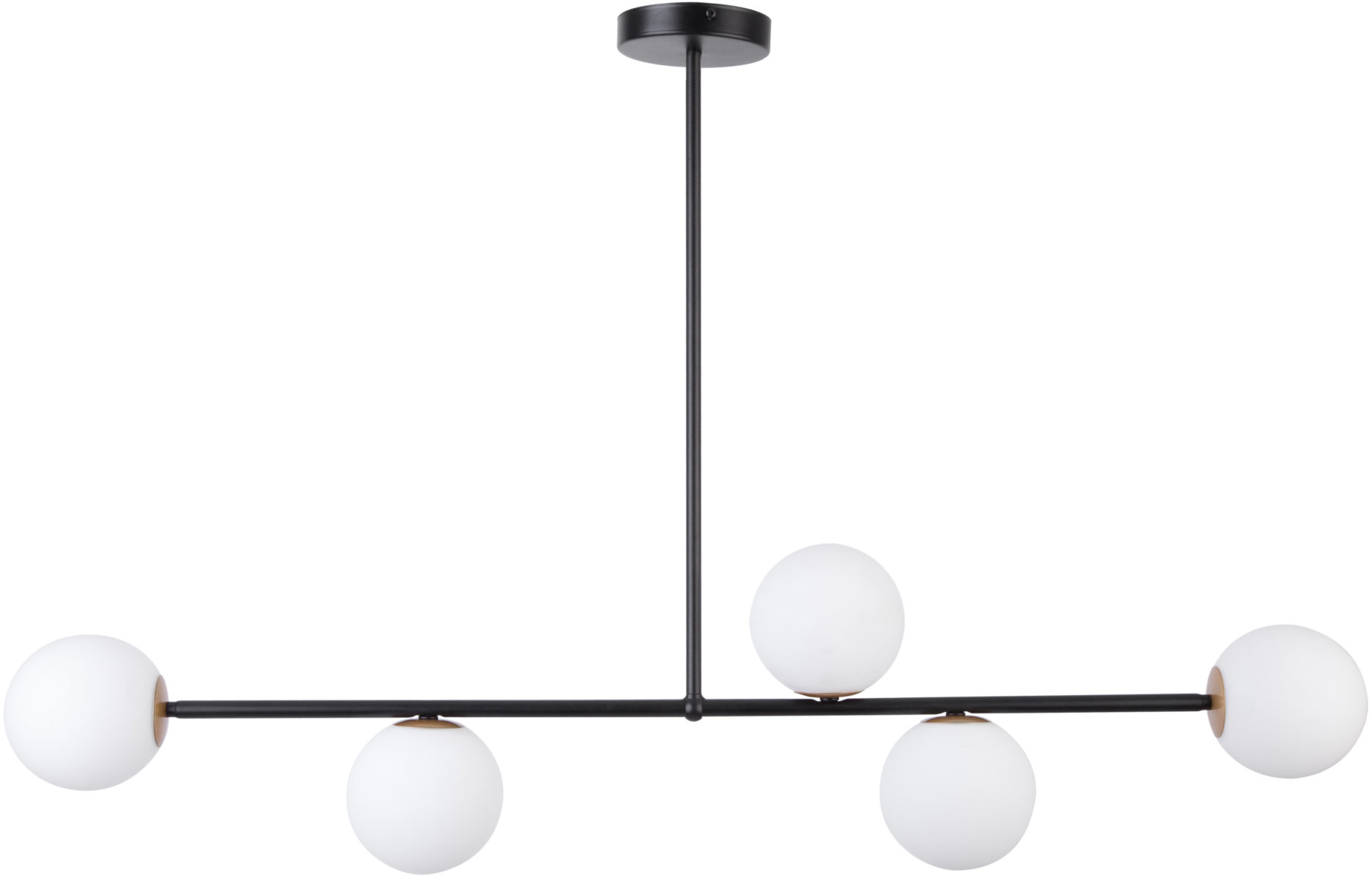 Lampa wisząca GAMA 5 biało-czarna