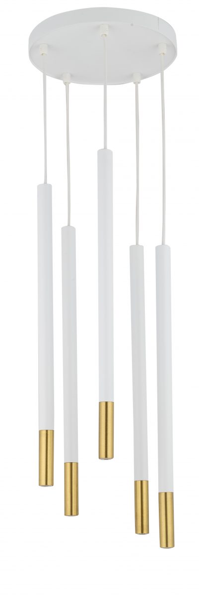Lampa wisząca SOPEL DUE 5 biało-złota