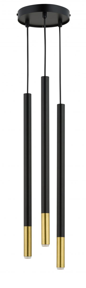 Lampa wisząca SOPEL DUE 3 czarno-złota
