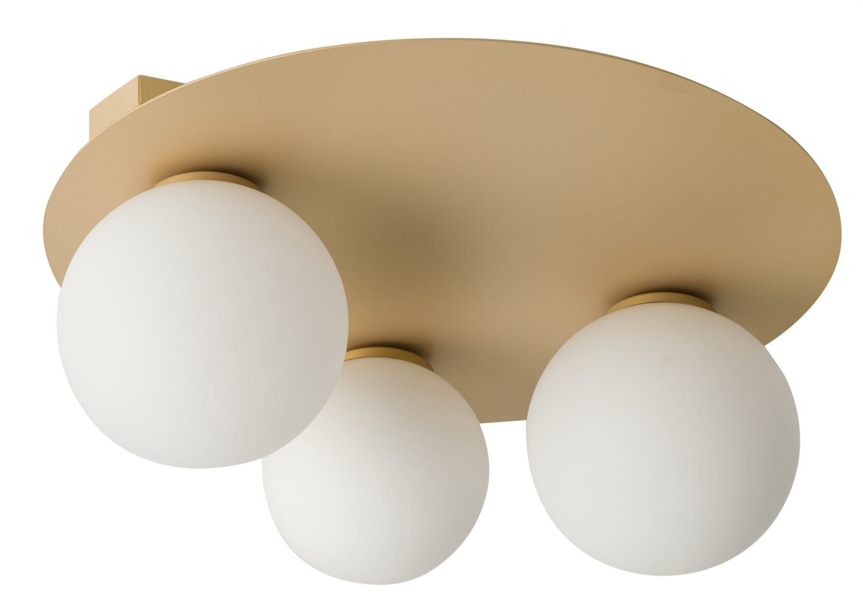 Lampa sufitowa/plafon ARGON 3 okrągły biało-złoty