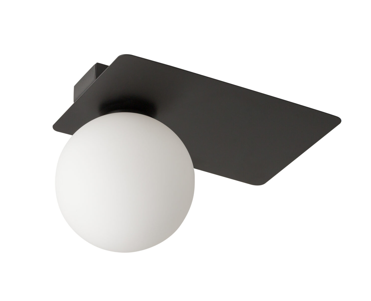 Lampa sufitowa/plafon ARGON 1 prostokąt biało-czarny