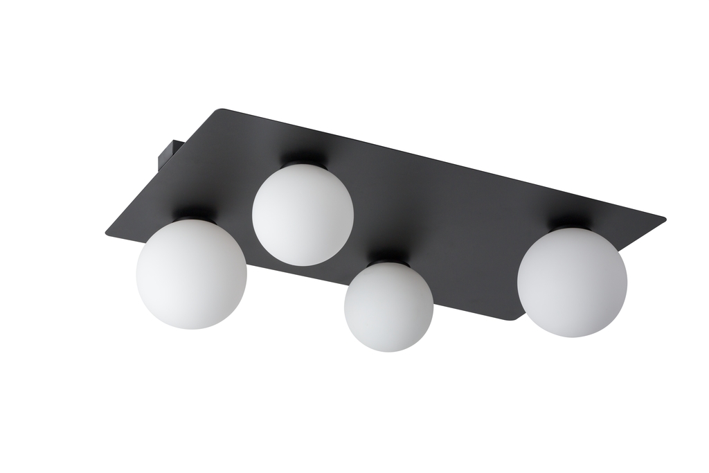 Lampa sufitowa/plafon ARGON 4 prostokąt biało-czarny
