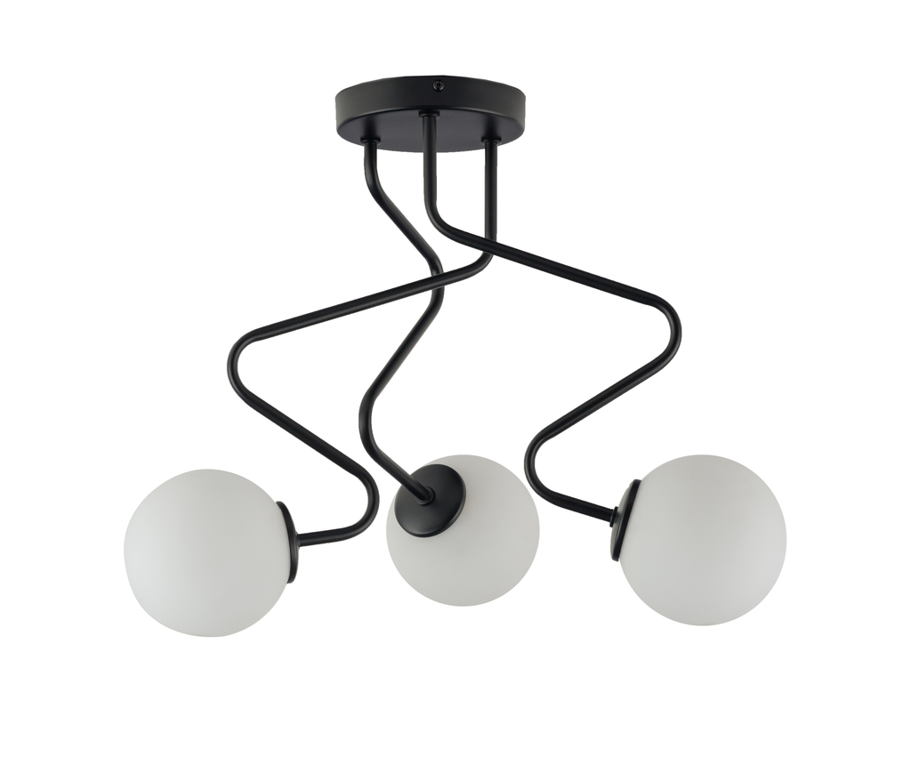 Lampa sufitowa ZIGZAG 3 czarna Lampa sufitowa ZIGZAG 3 czarna