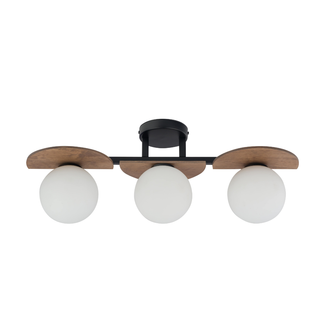 Lampa sufitowa/plafon MIRROR 3 czarno-brązowy