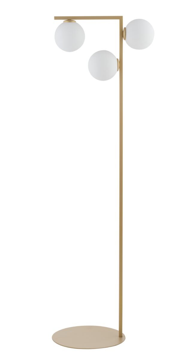 Lampa podłogowa ANDY biało-złota