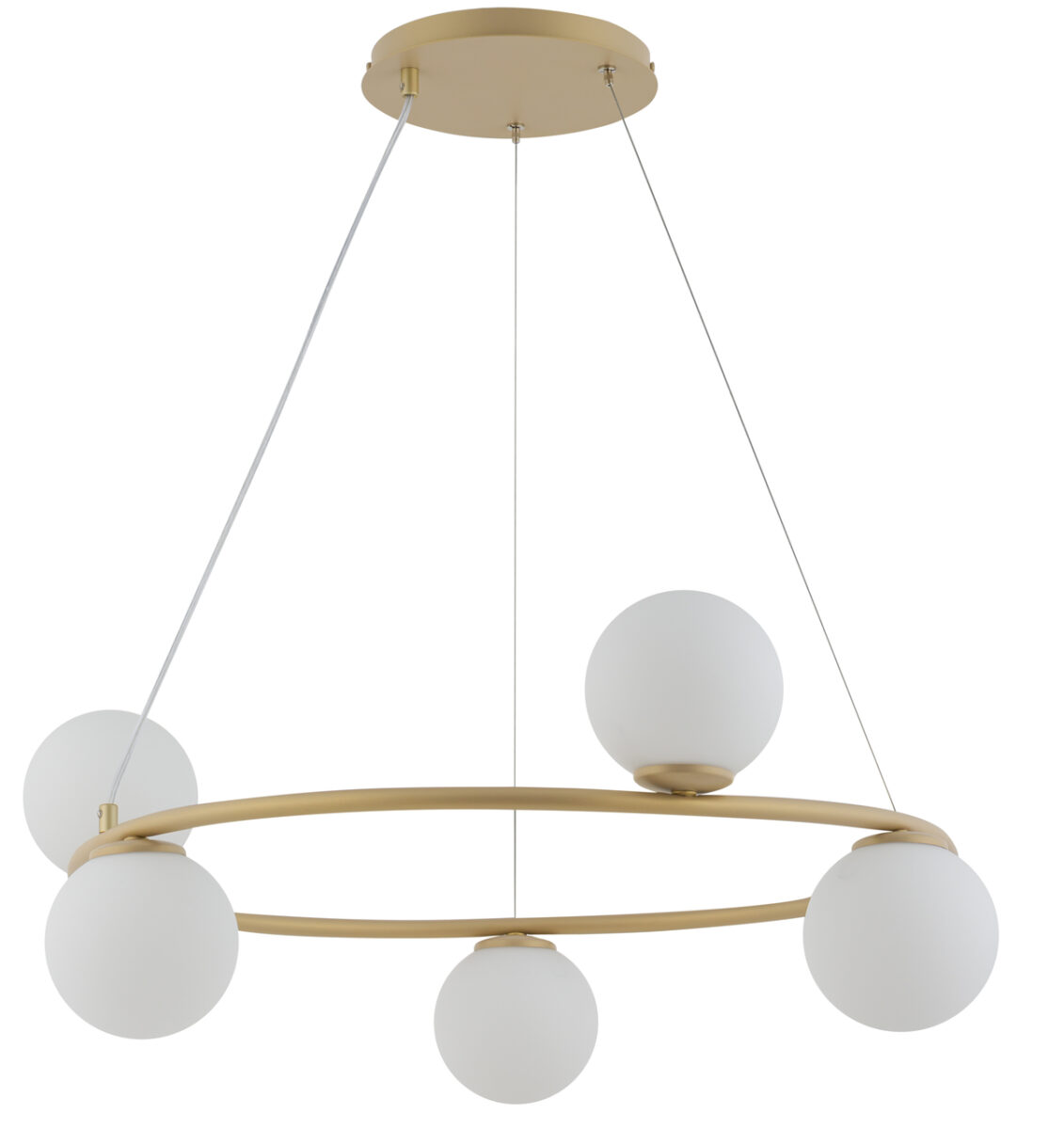 Lampa wisząca GAMA 5 koło biało-złota Lampa wisząca GAMA 5 koło biało-złota