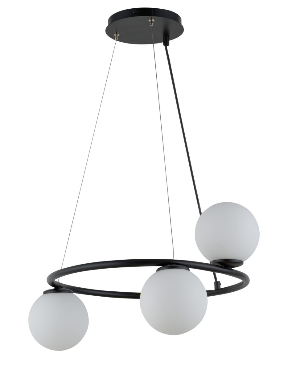 Lampa wisząca GAMA 3 koło biało-czarna Lampa wisząca GAMA 3 koło biało-czarna
