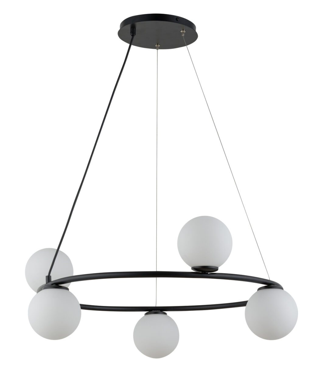 Lampa wisząca GAMA 5 koło biało-czarna Lampa wisząca GAMA 5 koło biało-czarna