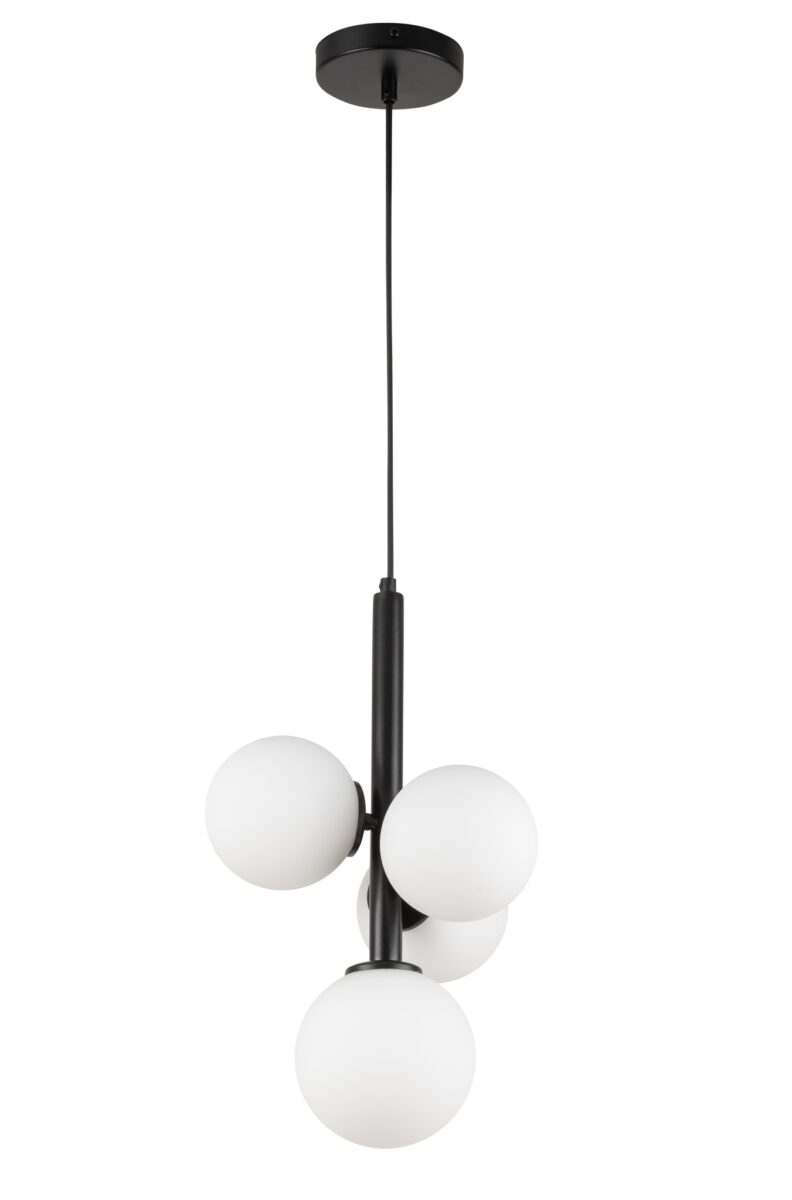 Lampa wisząca PERLA 4 biało-czarna