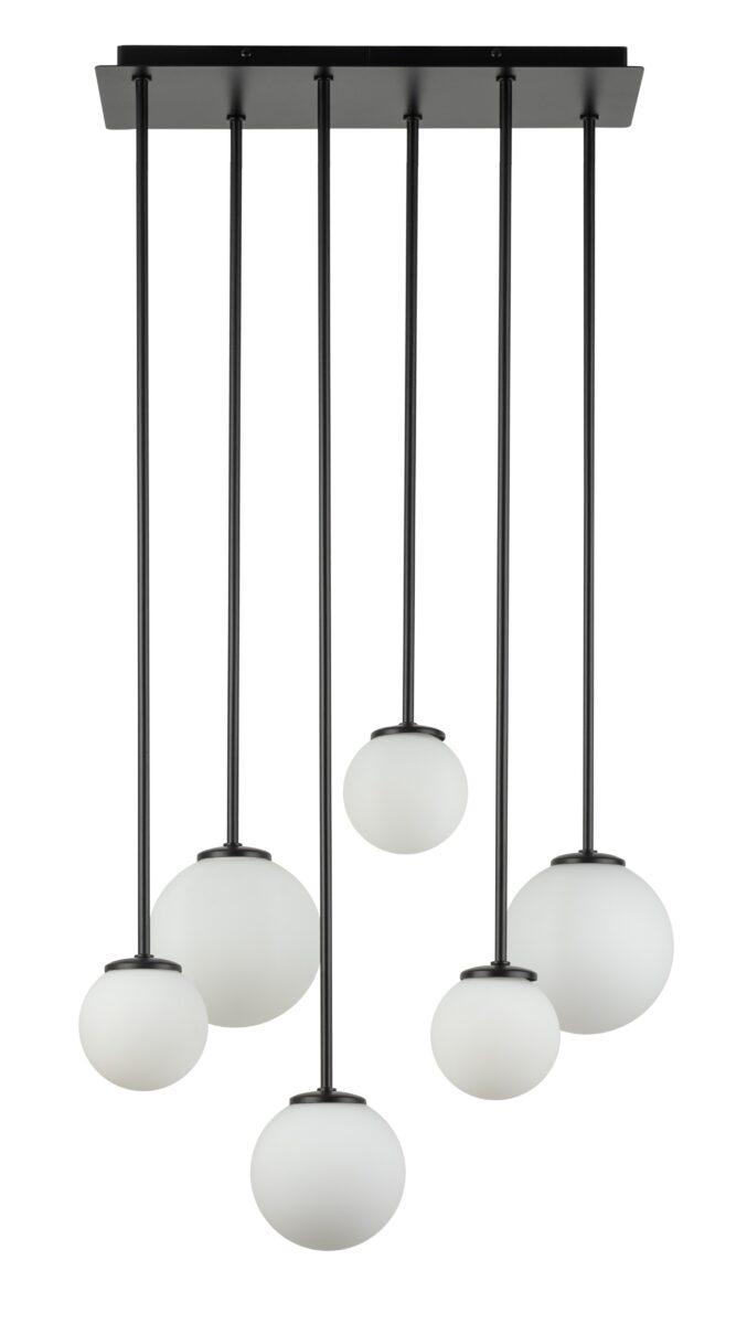 Lampa wisząca TULIA 6 biało-czarna
