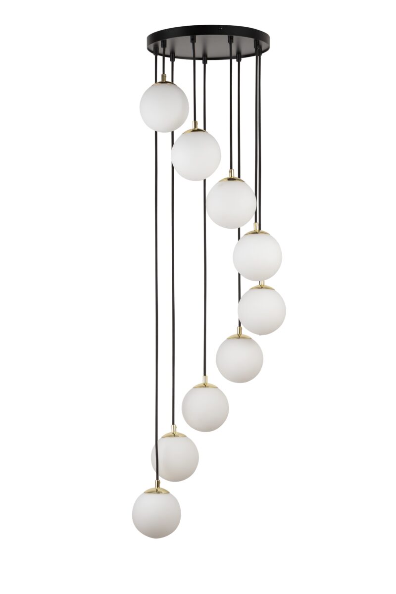 Lampa wisząca PIANO 9 czarno-złota