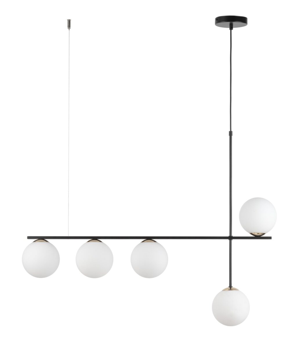 Lampa wisząca SILIA 5 czarno-biała