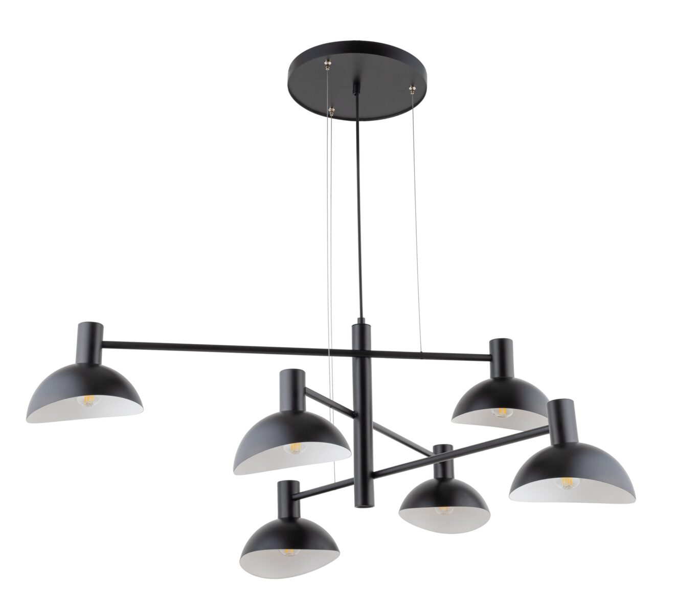 Lampa wisząca ARTIS 6 biało-czarna Lampa wisząca ARTIS 6 biało-czarna