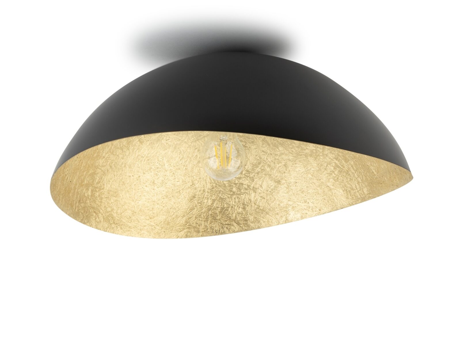 Lampa sufitowa/plafon SOLARIS M czarno-złoty