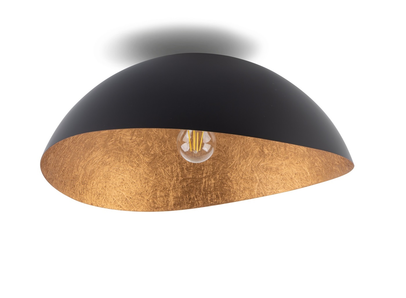 Lampa sufitowa/plafon SOLARIS M czarno-miedziany