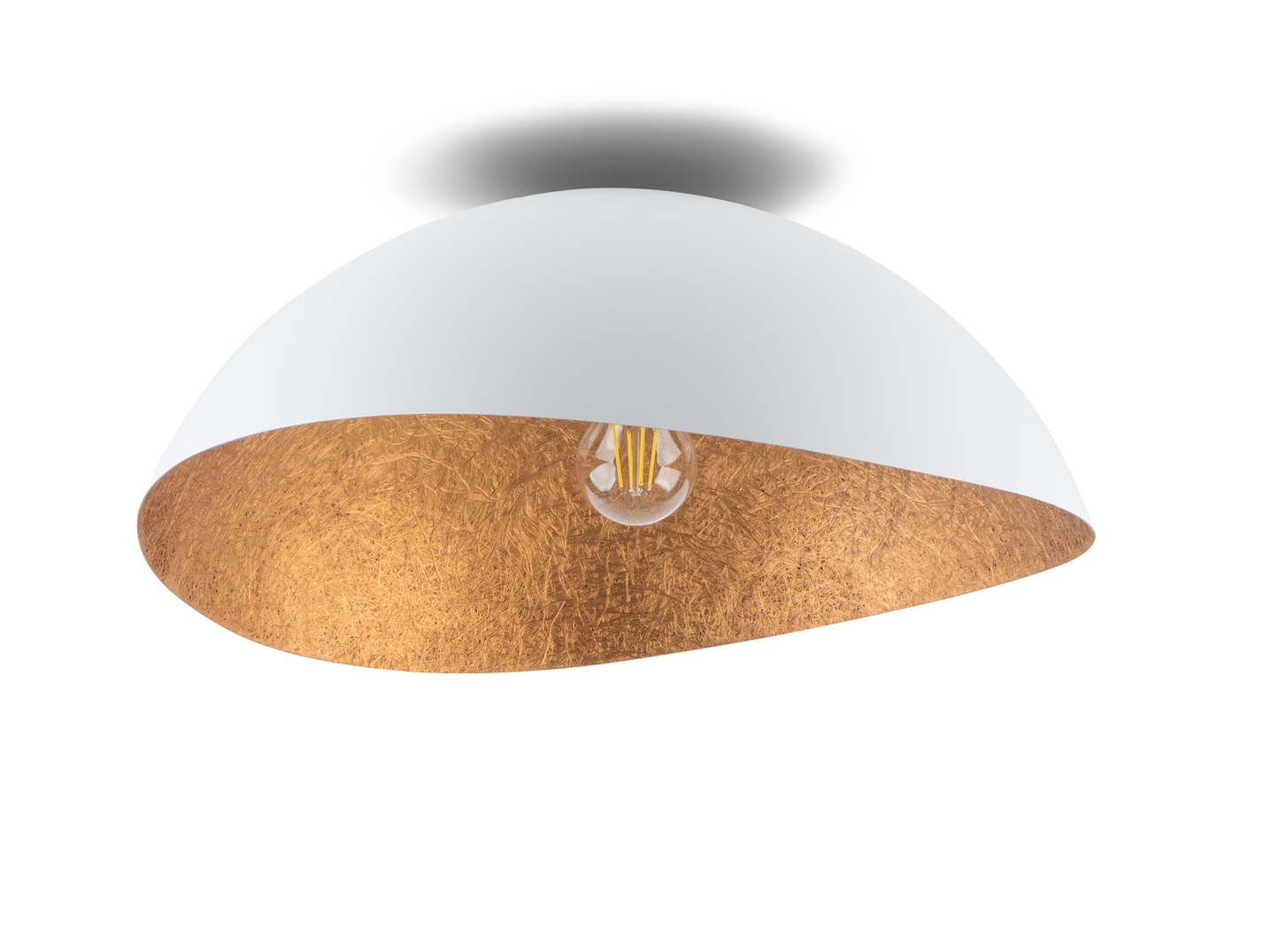 Lampa sufitowa/plafon SOLARIS S biało-miedziany