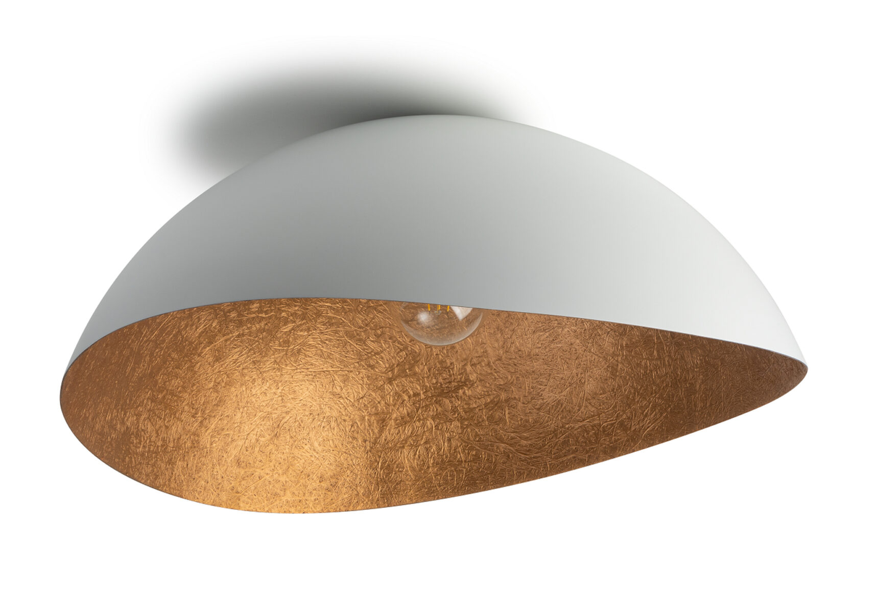 Lampa sufitowa/plafon SOLARIS L biało-miedziany