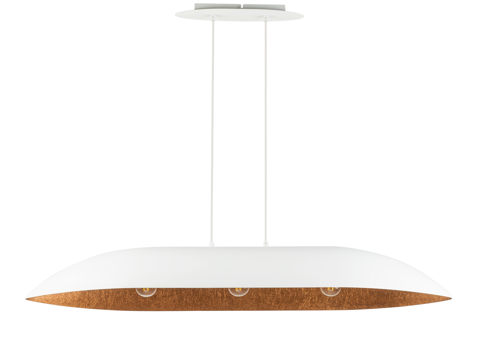 Lampa wisząca GONDOLA L biało-miedziana