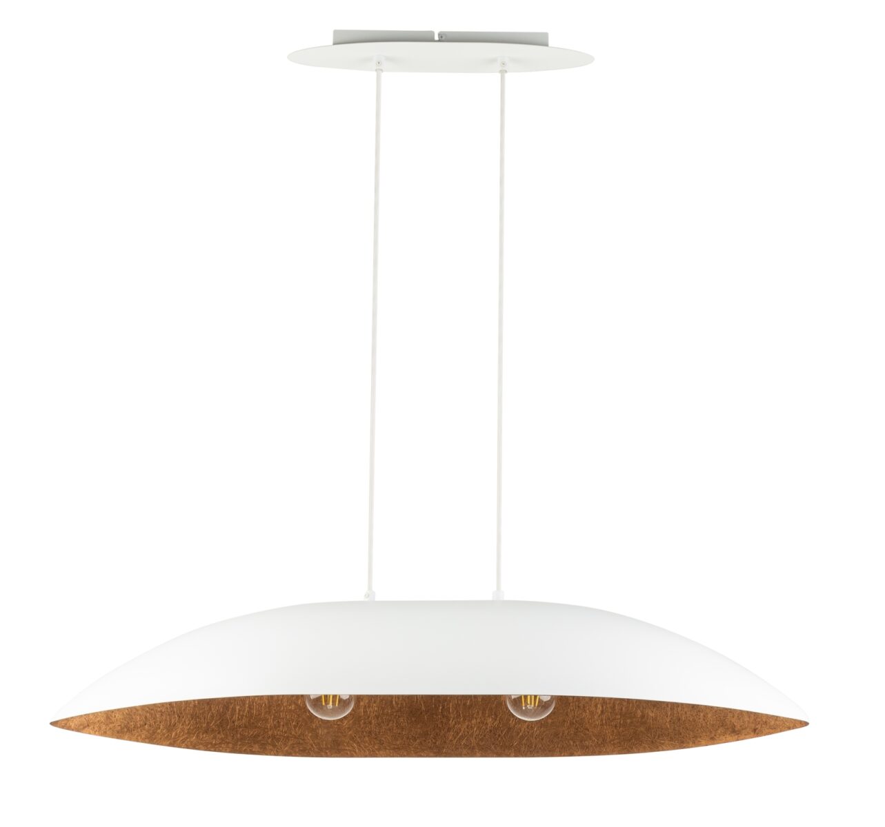 Lampa wisząca GONDOLA M biało-miedziana