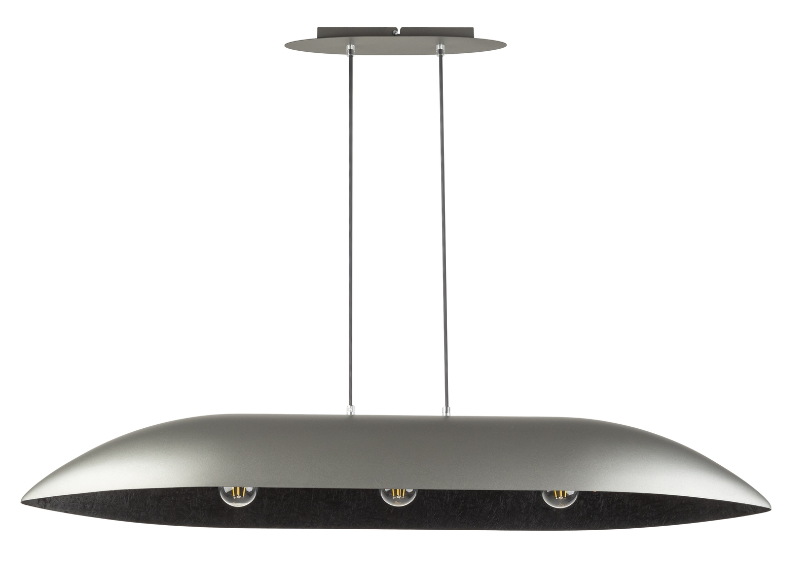 Lampa wisząca GONDOLA L srebrno-czarna Lampa wisząca GONDOLA L srebrno-czarna