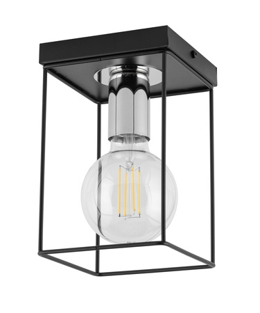 Plafon VOX 1 czarno-srebrny