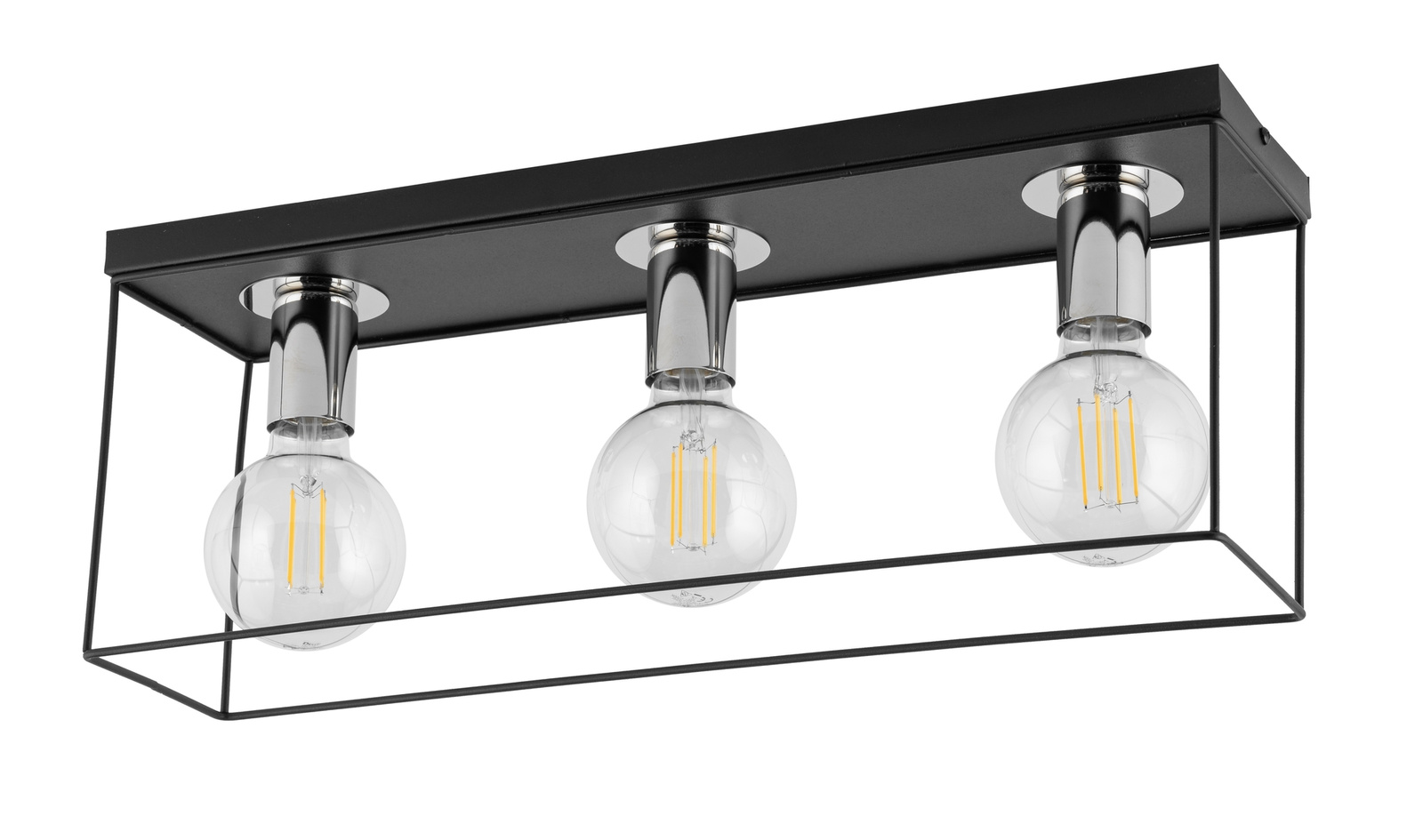Lampa sufitowa VOX 3 czarno-srebrna Lampa sufitowa VOX 3 czarno-srebrna