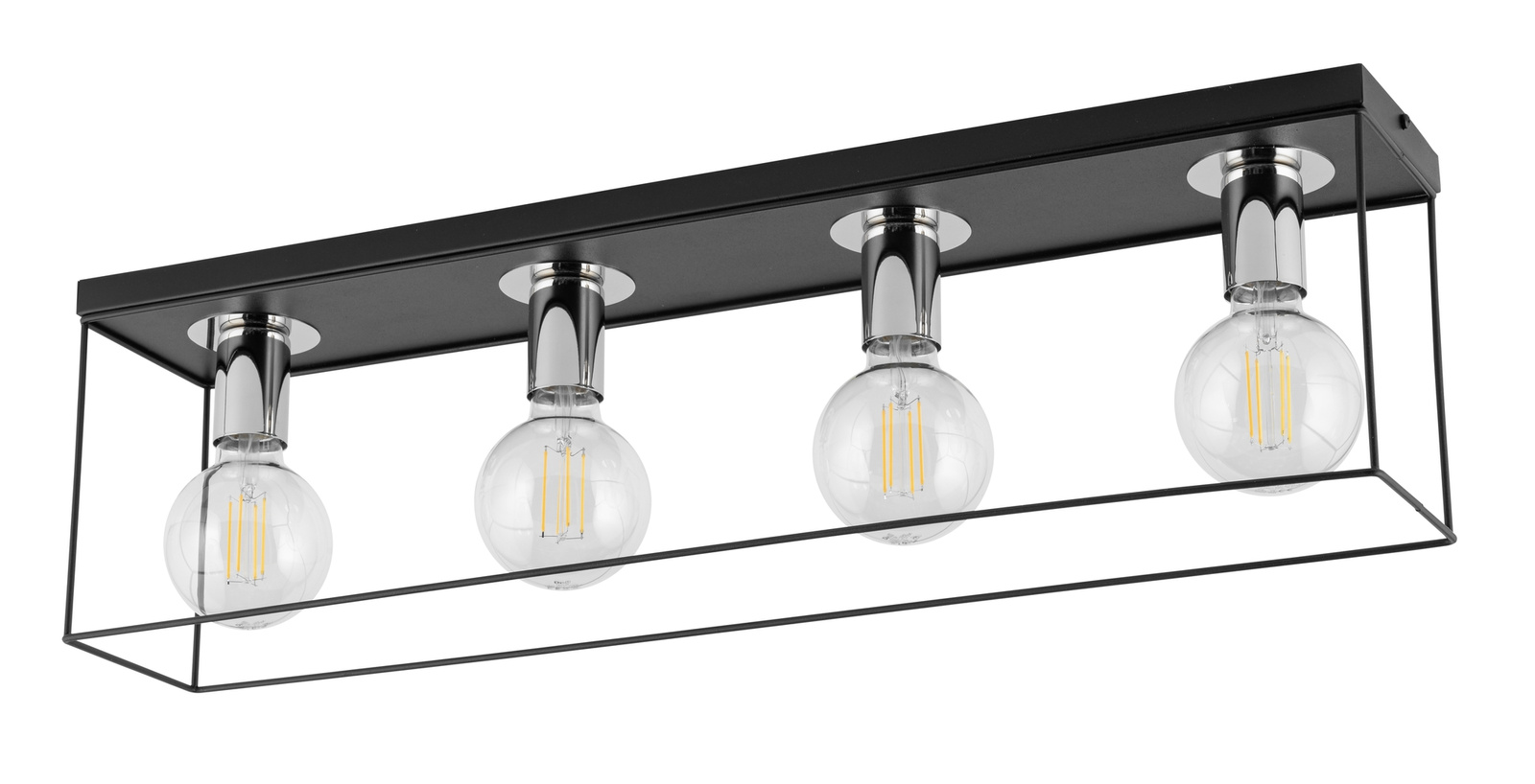 Lampa sufitowa VOX 4 czarno-srebrna