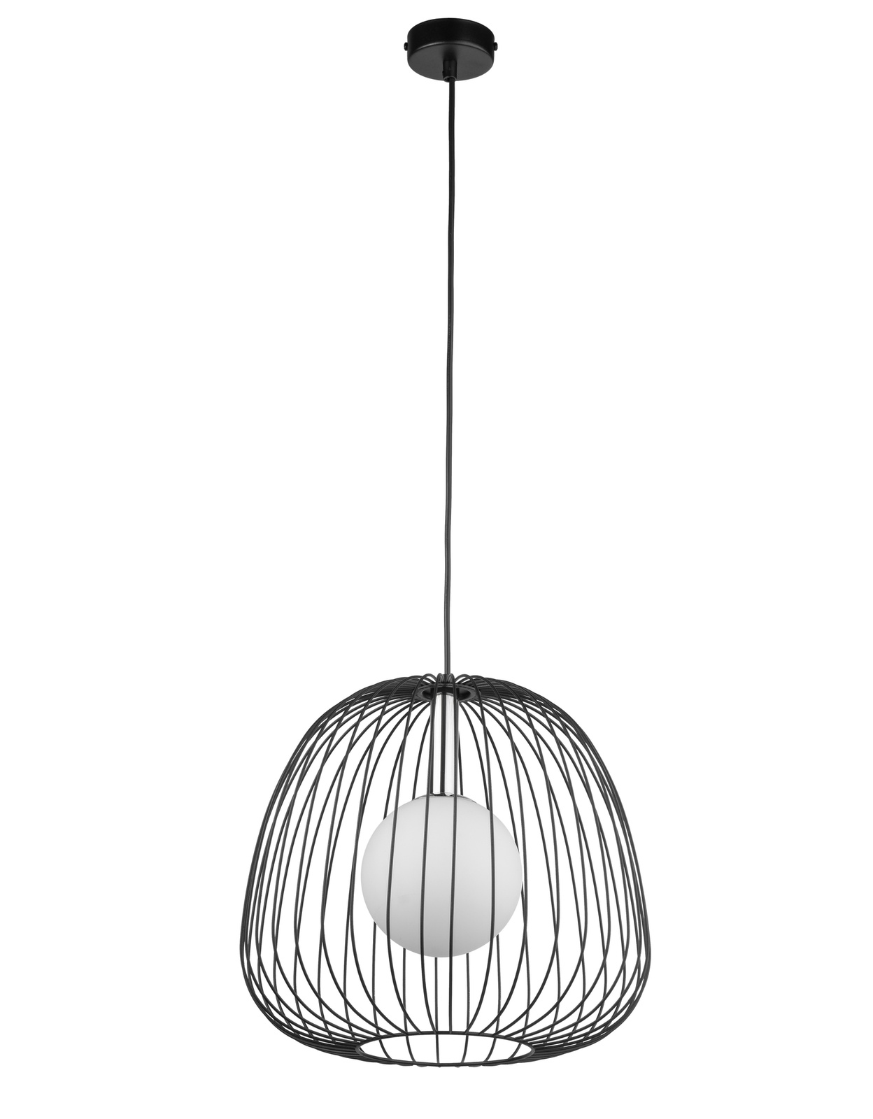 Lampa wisząca BELL 1 M czarno-srebrna