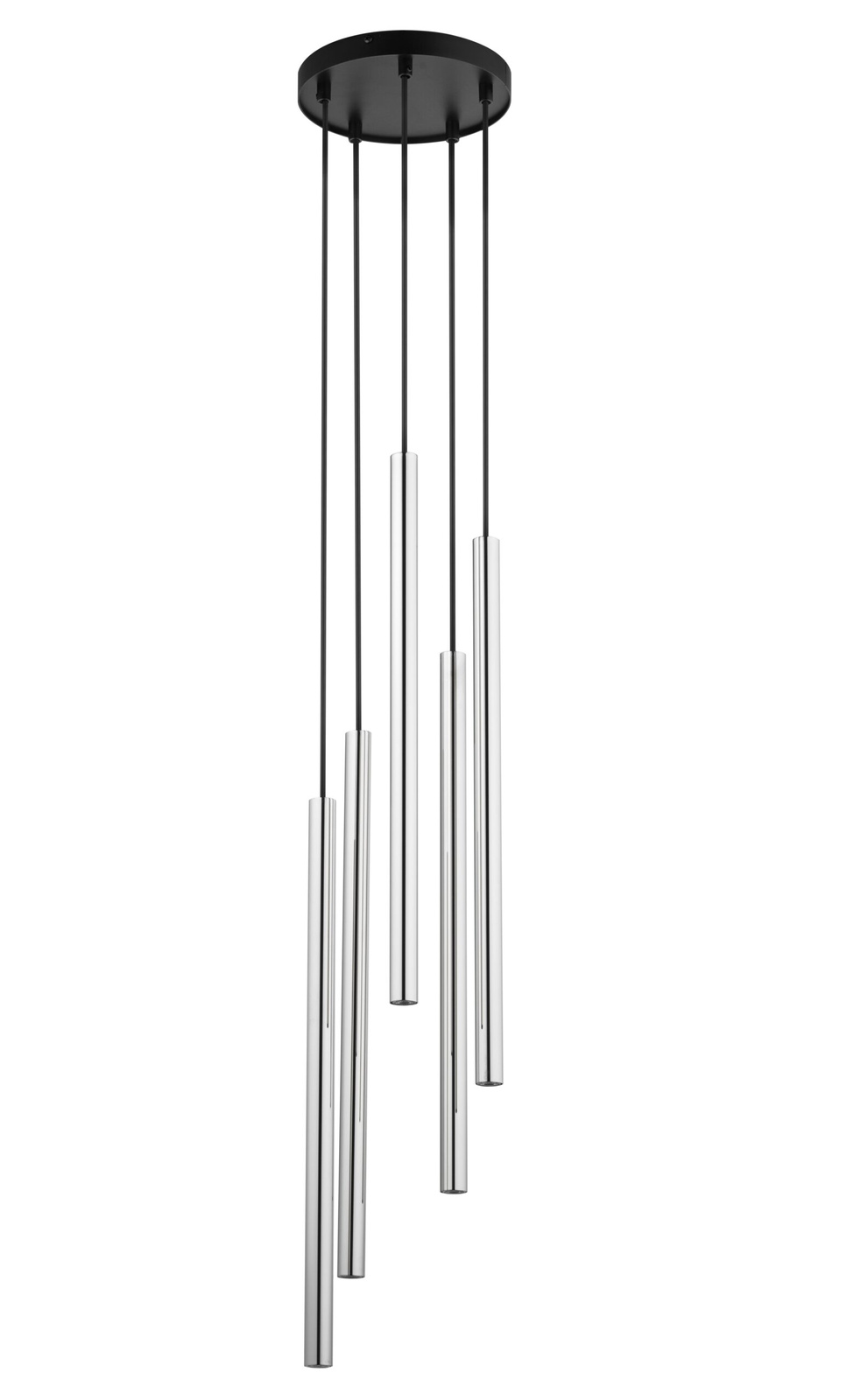 Lampa wisząca SOPEL LUX 5 czarno-srebrna