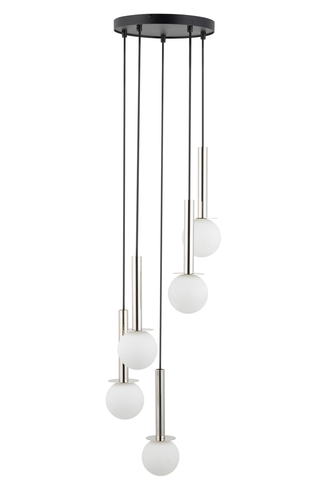 Lampa wisząca DAISY 5 czarno-srebrna