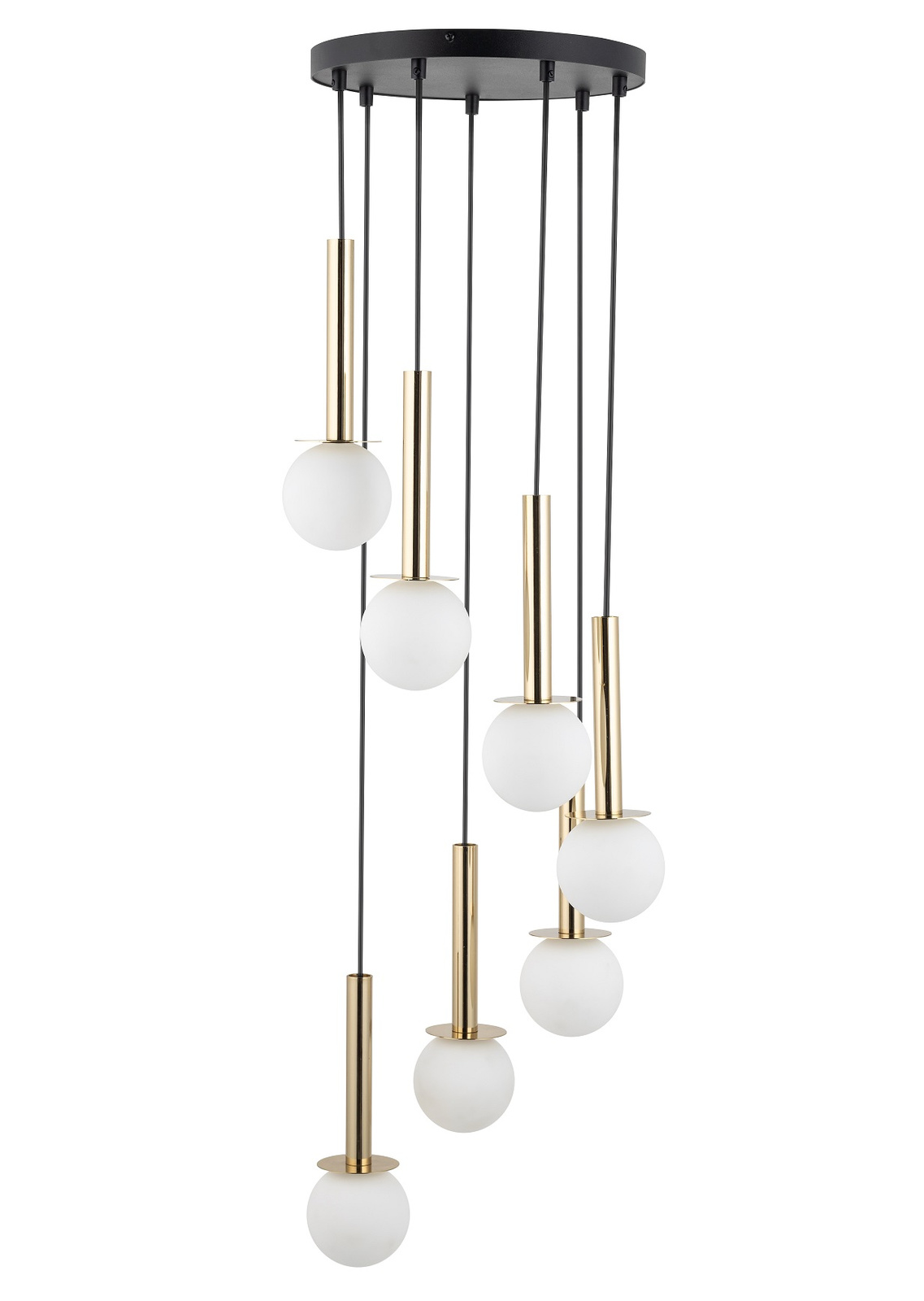 Lampa wisząca DAISY 7 czarno-złota