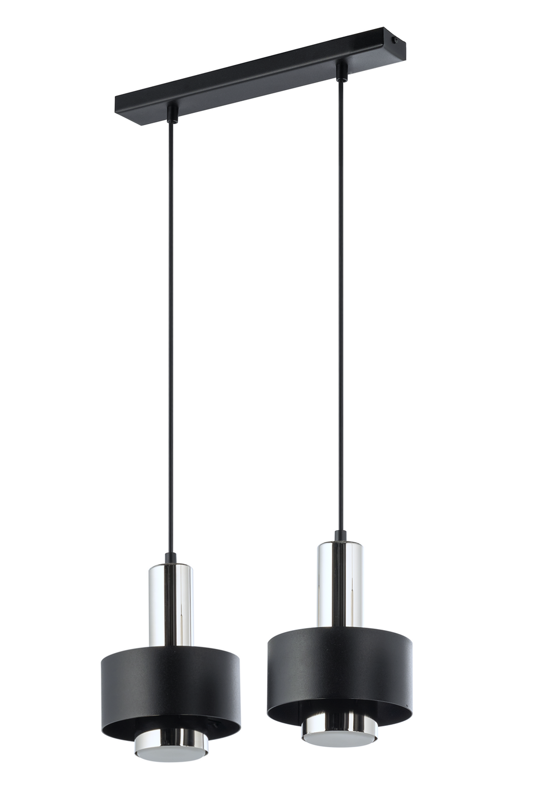 Lampa wisząca RIF LUX 2 czarno-srebrna Lampa wisząca RIF LUX 2 czarno-srebrna