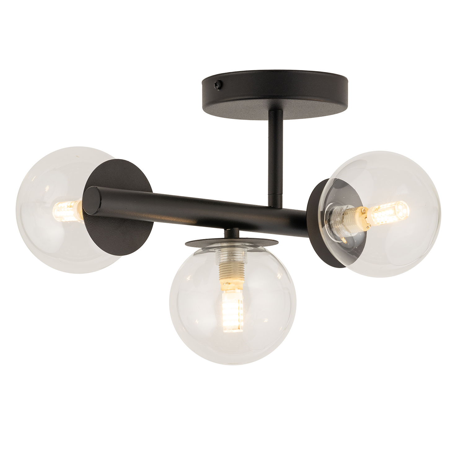 Lampa sufitowa/plafon AVOLA 3 czarny